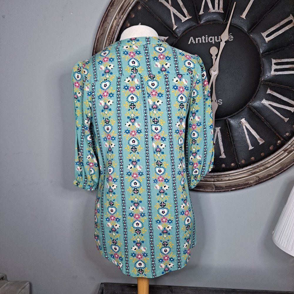 Matilda Jane Once Upon a Muse Top XS Blue Peasant Tunic Women's Shirt - Picture 3 of 9